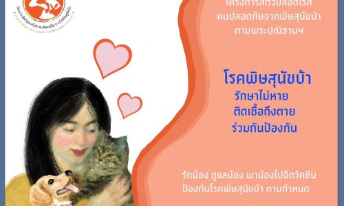 โรคพิษสุนัขบ้า รักษาไม่หาย ติดเชื้อถึงตาย ร่วมกันป้องกัน